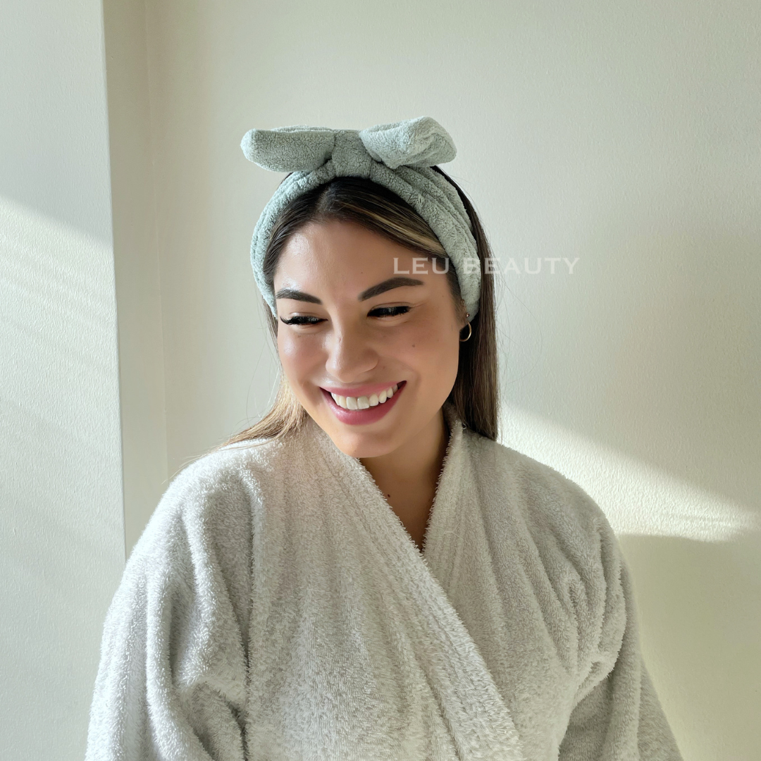 Diadema verde | Diadema de spa de maquillaje